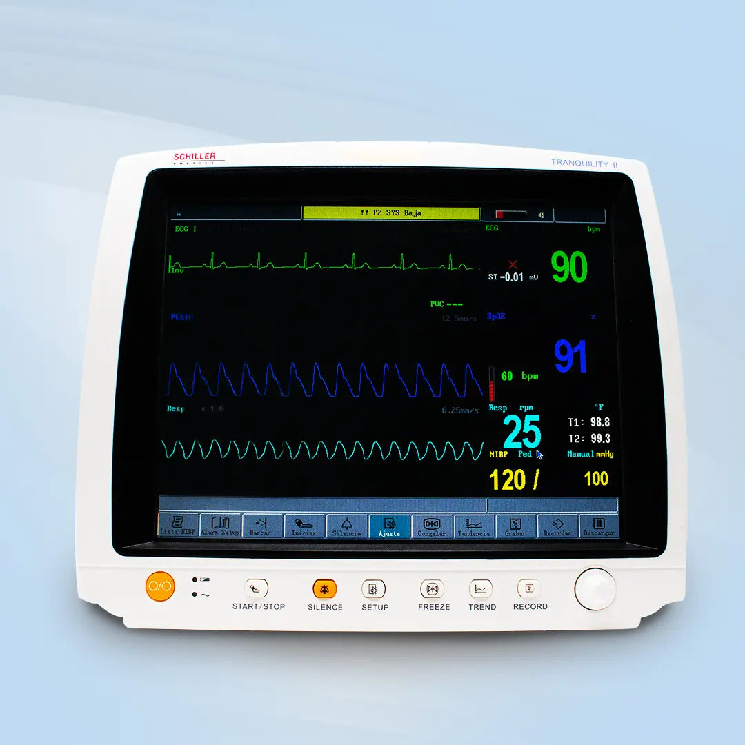 Schiller TRANQUILITY II 12.1" Touchscreen Multiparameter Patient Monitor: Compact, Portable & Versatile