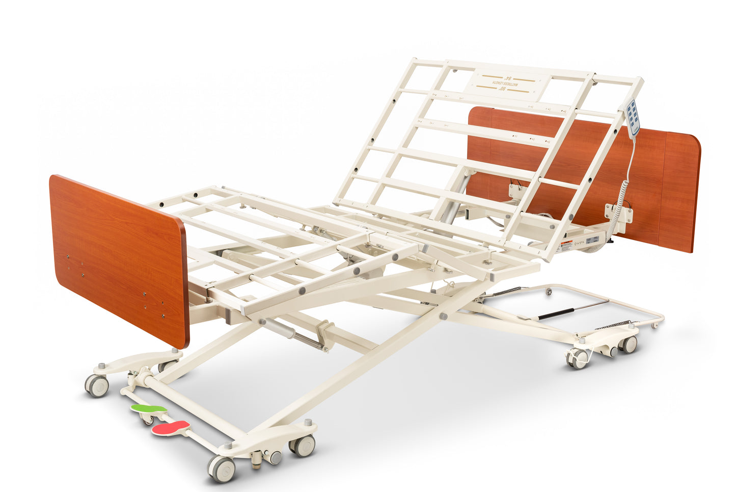 Emerald Oasis Expandable - Long-Term Care Bed: Ultra-Low, Multi-Function, Secure Hi-Low Full Electric Hospital Homecare Bed