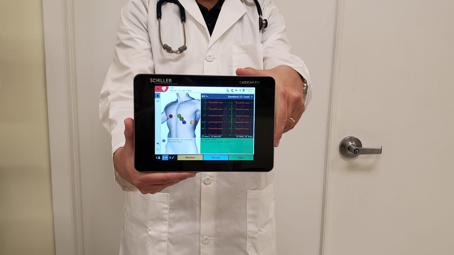 Schiller CARDIOVIT FT-1 EKG with Interpretation: Pediatric Accuracy, 3D Lead Placement & Seamless Connectivity