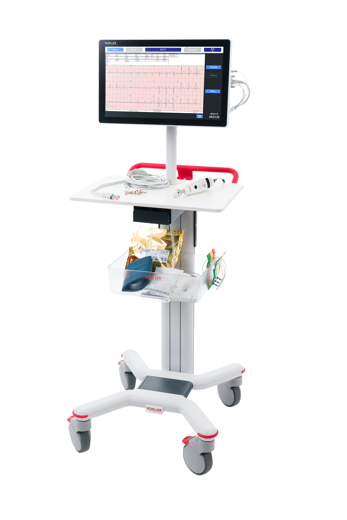 Schiller Diagnostic Station DS-20: All-in-One Vital Signs & EKG with Masimo SpO2