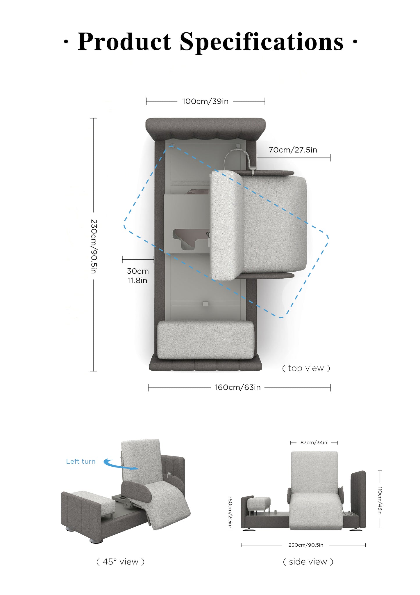 StarSleep Orin Rotating Bed: Multifunctional Design, Massaging with Health Monitoring Apps