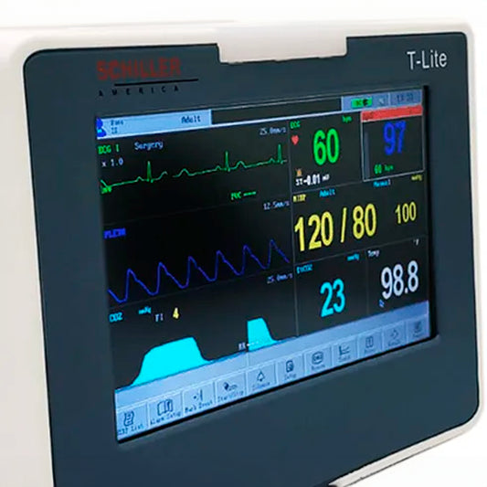Schiller T-Lite Patient Monitor: Ultra-Lightweight, Touchscreen Vital Signs with Optional EtCO2