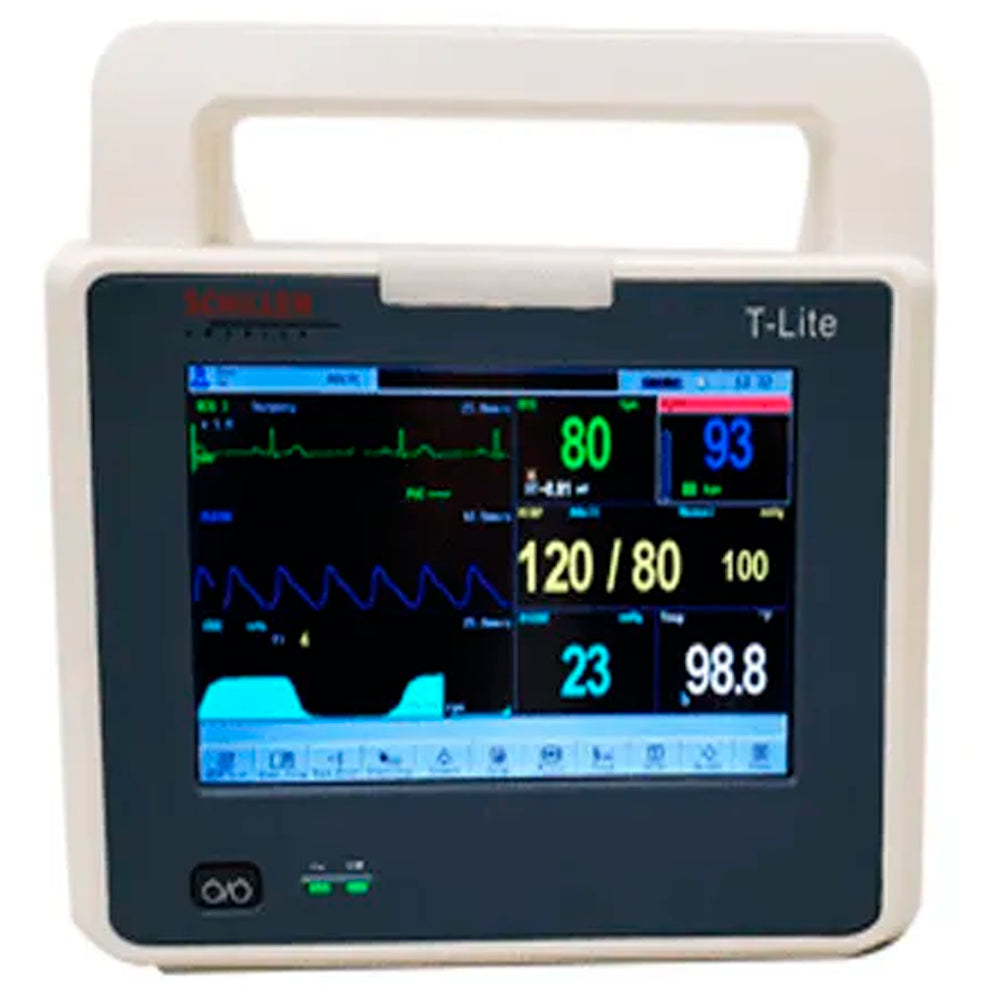 Schiller T-Lite Patient Monitor: Ultra-Lightweight, Touchscreen Vital Signs with Optional EtCO2