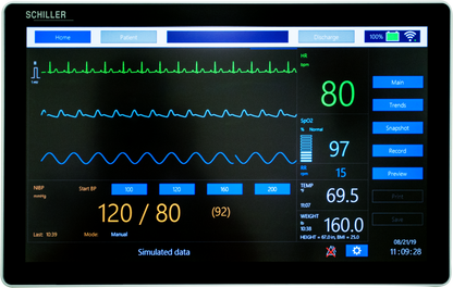 Schiller Diagnostic Station DS-20: All-in-One Vital Signs & EKG with Masimo SpO2