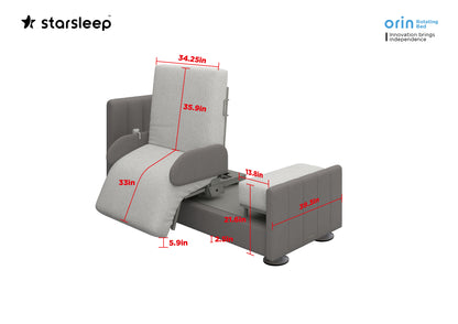 StarSleep Orin Rotating Bed: Multifunctional Design, Massaging with Health Monitoring Apps