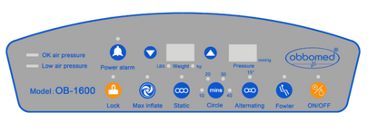 OB-1600 UtilityAir Mattress: Alternating Pressure with 15° Self-Lateral Rotation & Low Air Loss
