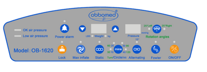 OB-1620 StandardAir Mattress: Multi-Angle Rotation, Easy-Go Bedpan & Low Air Loss