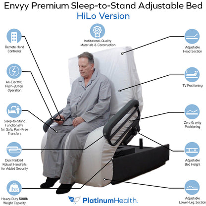 Platinum Health Envyy Sleep to Stand Adjustable Bed