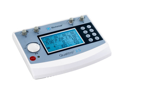 RIchmar Quattro 2.5: Professional 4-Channel Electrotherapy Device with Dual Timers