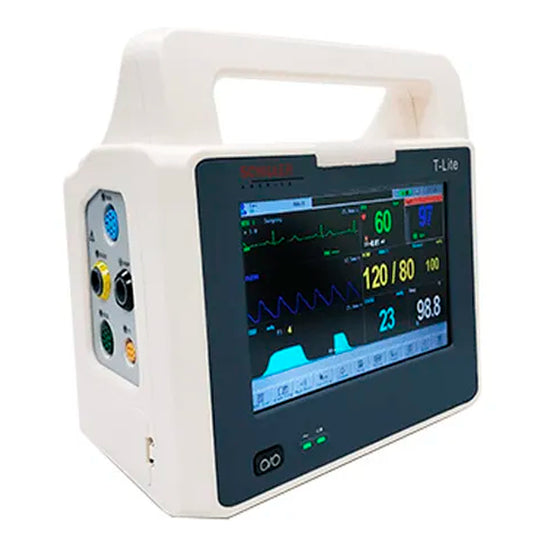Schiller T-Lite Patient Monitor: Ultra-Lightweight, Touchscreen Vital Signs with Optional EtCO2